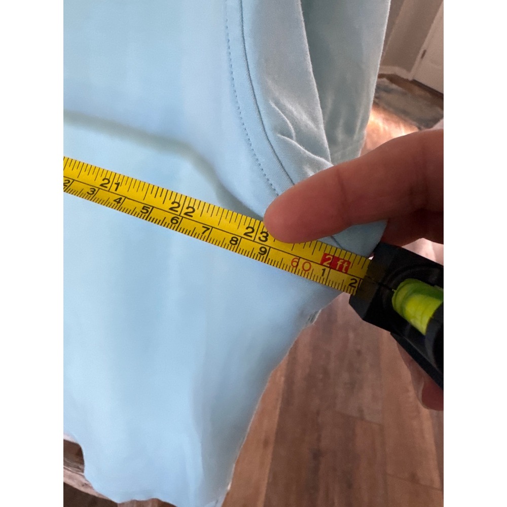 Untuckit Polo Shirt Mens Short Sleeve 100% Cotton Aqua Blue Golf size Large - Picture 7 of 8